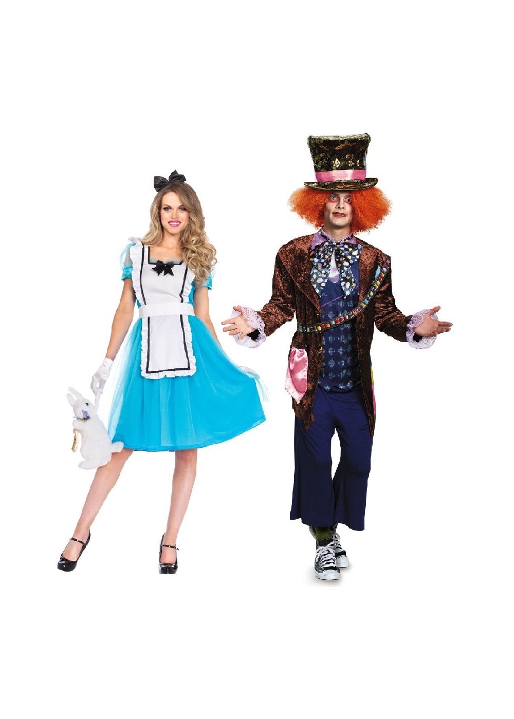 Mad Hatter And Alice Adventure Couple Costume Kit