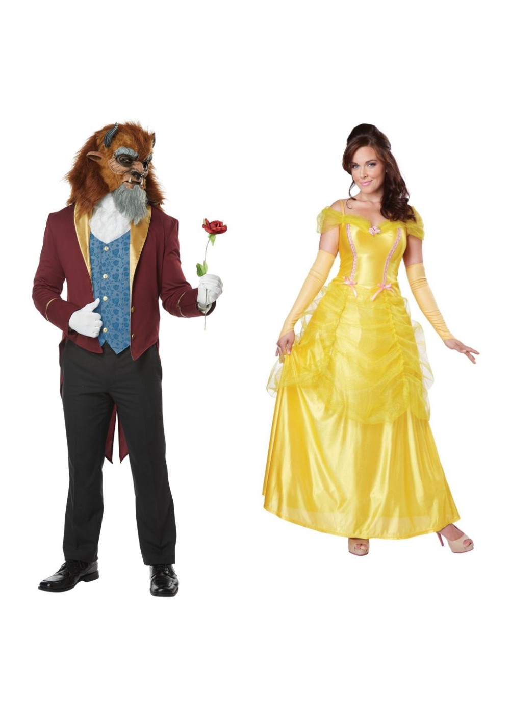 Beast Men And Belle Women Couples Costumes
