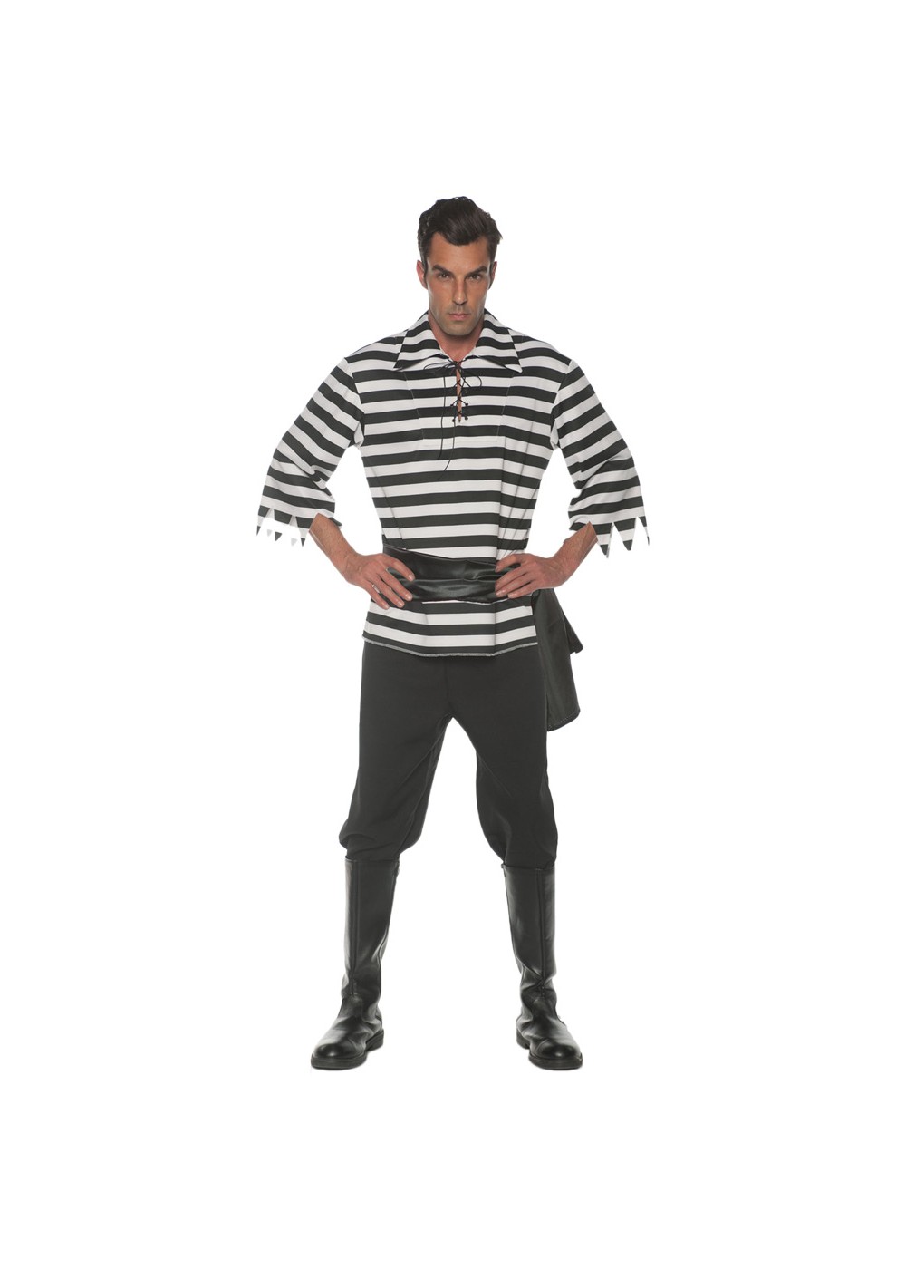 Black And White Pirate Men Costume