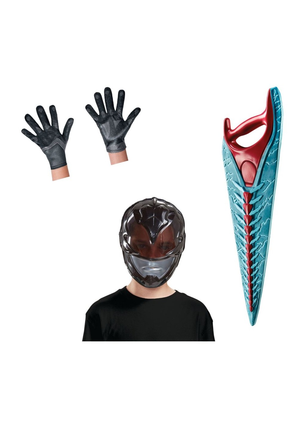 Boys Black Power Ranger Costume Kit