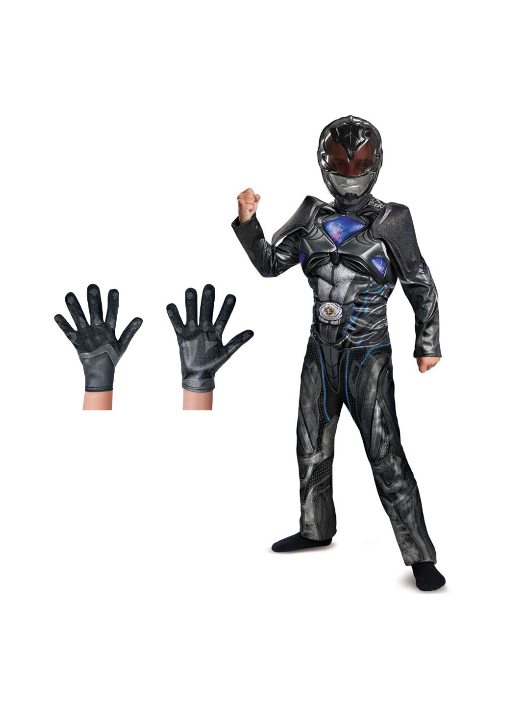 Black Power Ranger Movie Boys Costume Set