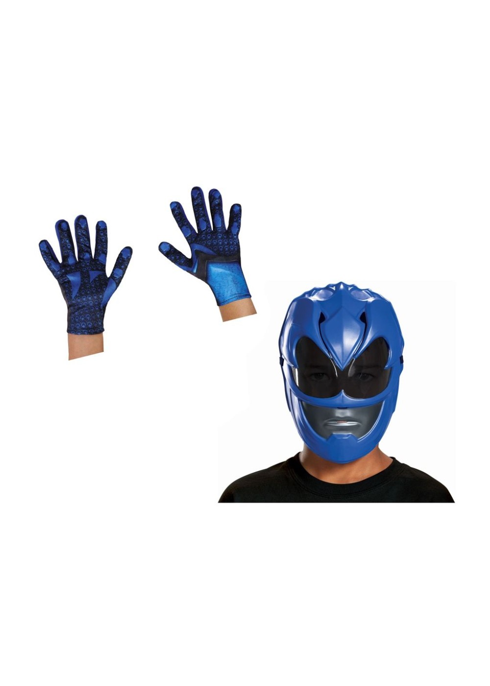 Boys Blue Power Ranger Movie Mask And Gloves Set