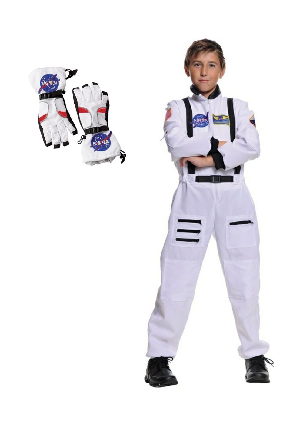 Boys Astronaut Costume And Gloves Set