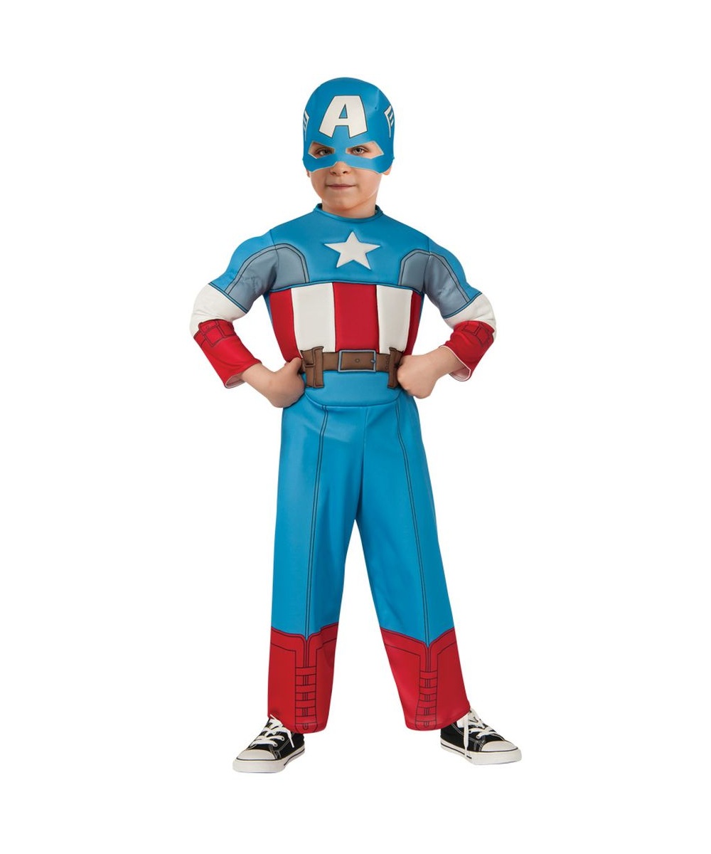 Captain America Toddler Costume Patriotic American Superhero Jumpsuit