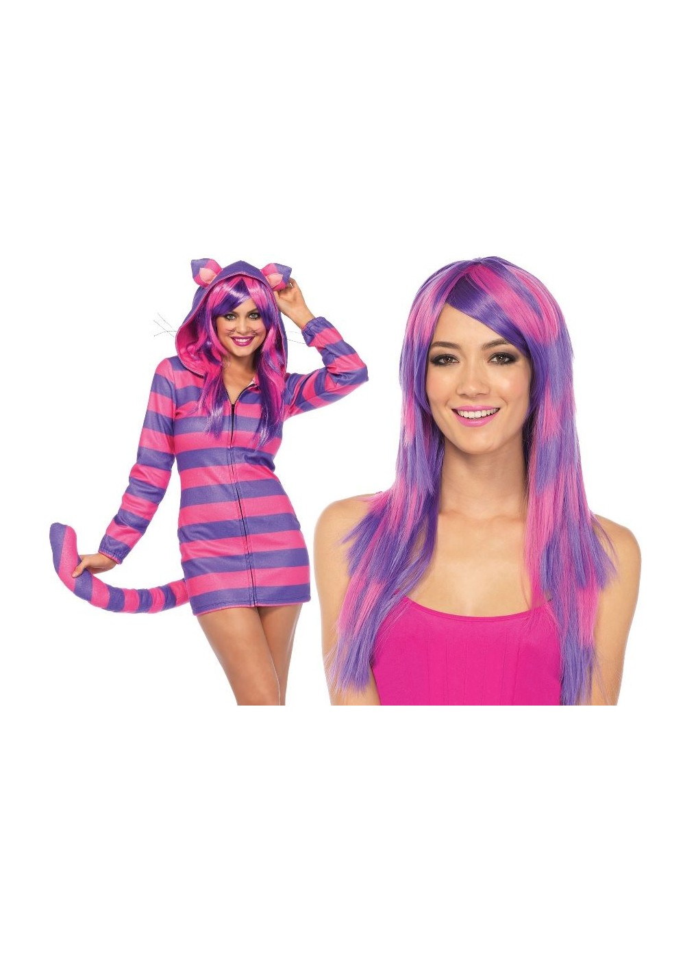Alice In Wonderland Cozy Cheshire Cat Lady Costume Kit