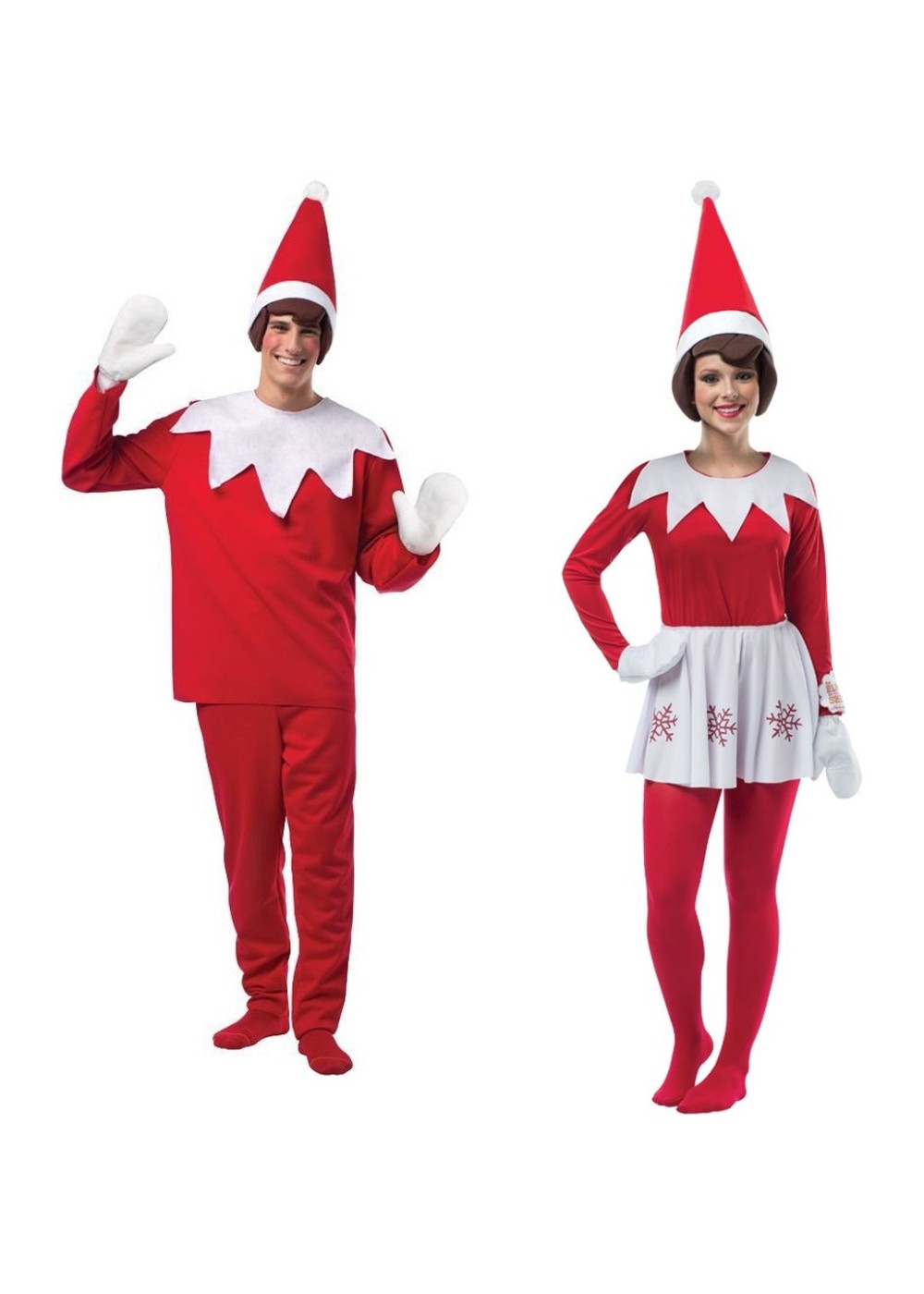 Elf On A Shelf Men And Women Couples Christmas Costume Set