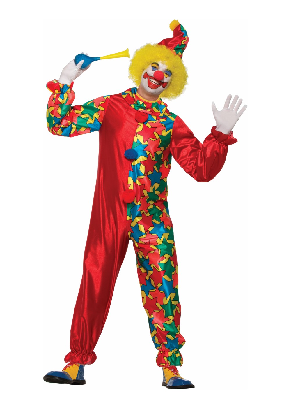 Rainbow Clown Men Costume