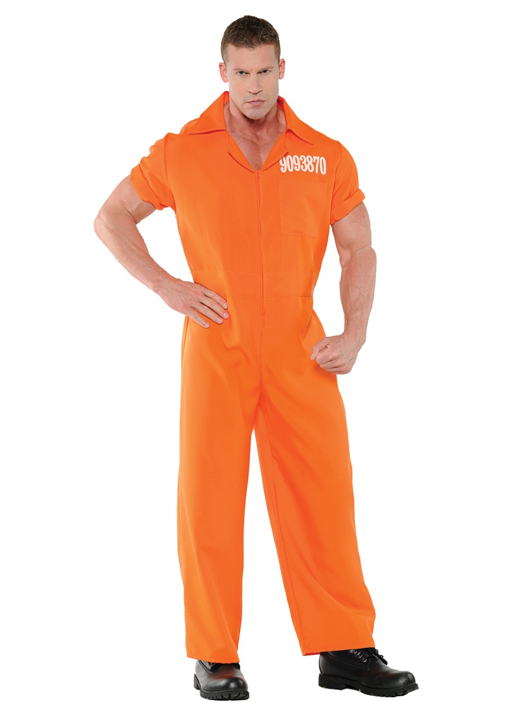 Orange Prison Jumpsuit Men Costume