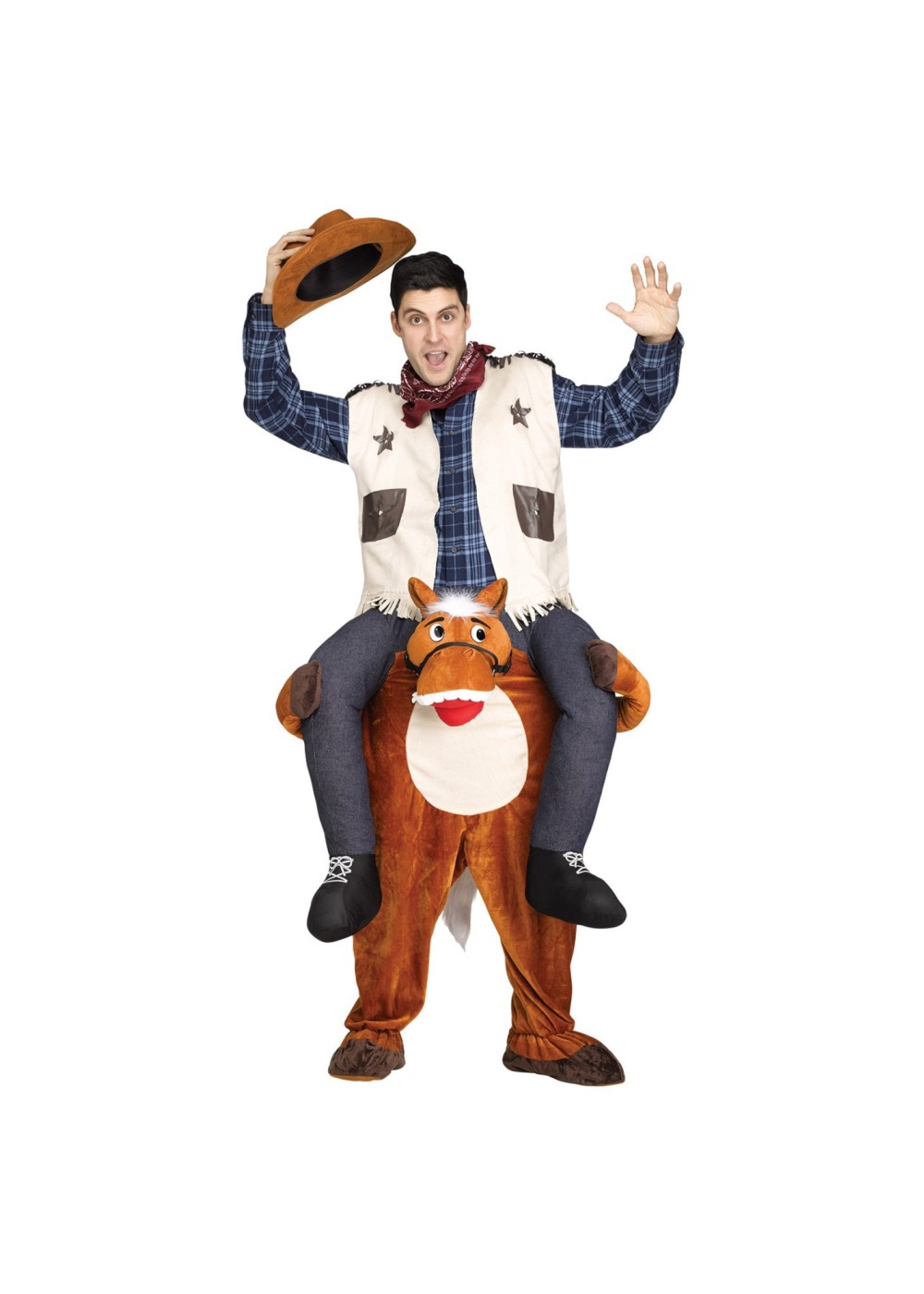 Riding On Shoulder Cowboy Men Costume