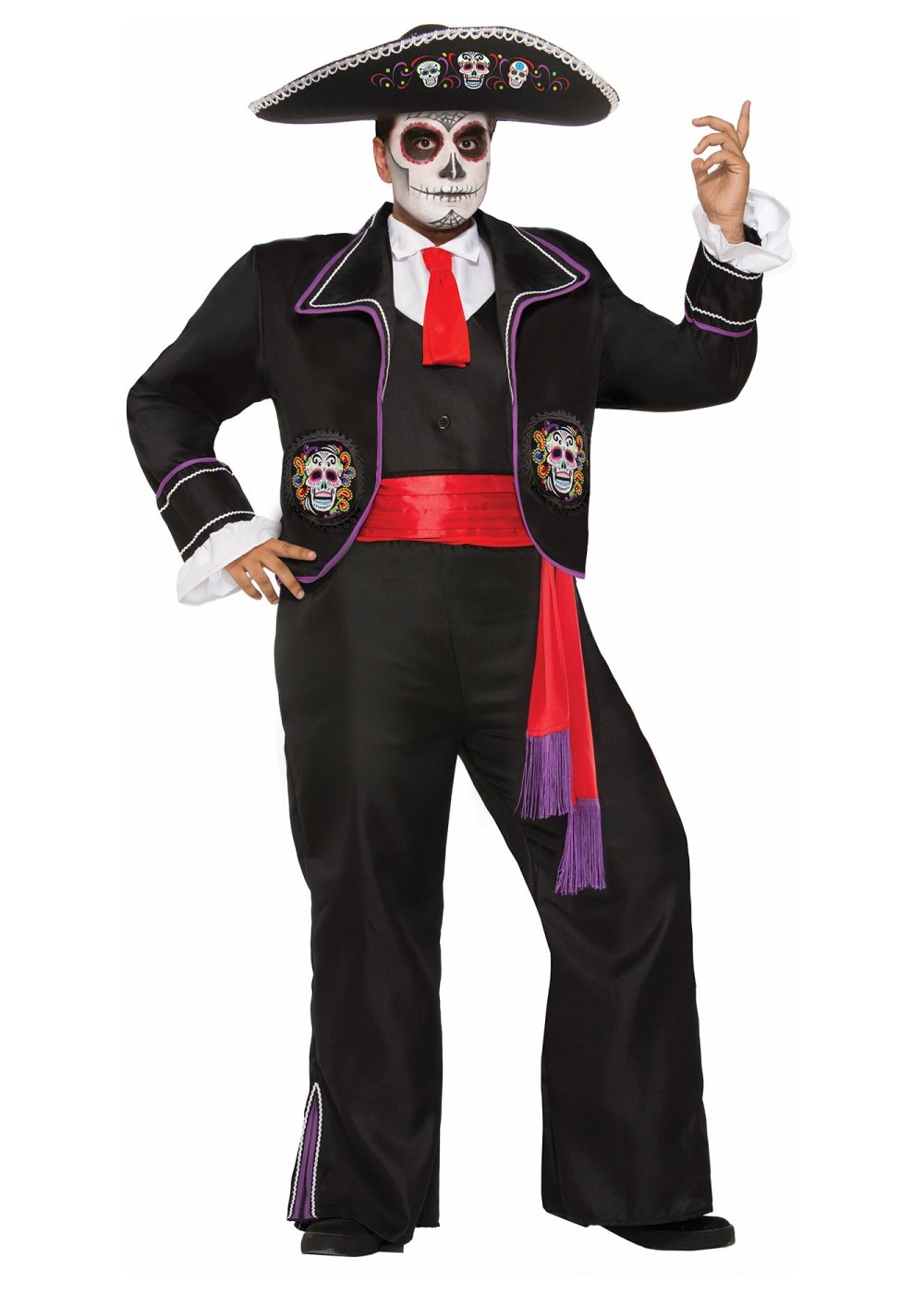 Day Of The Dead Mariachi Men Plus Size Costume