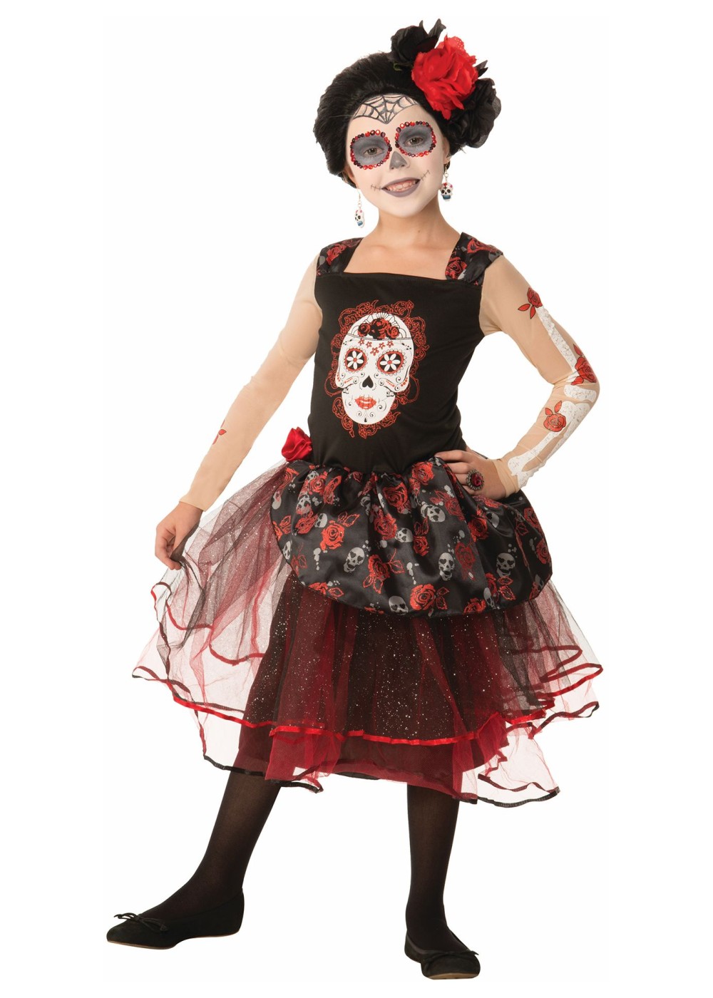 Rosa Senorita Day Of The Dead Girls Costume