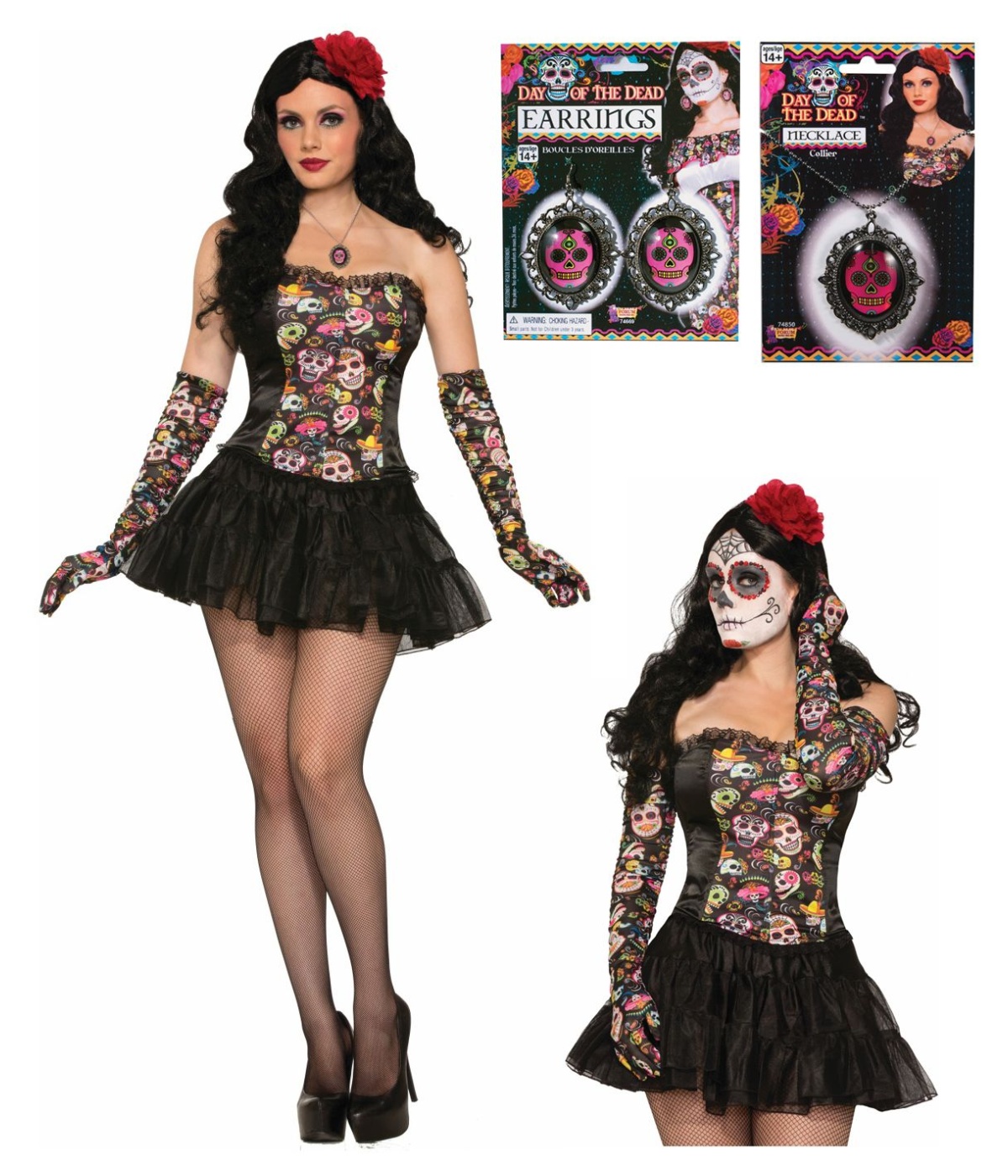Day Of The Dead Womens Costume Accessory Kit