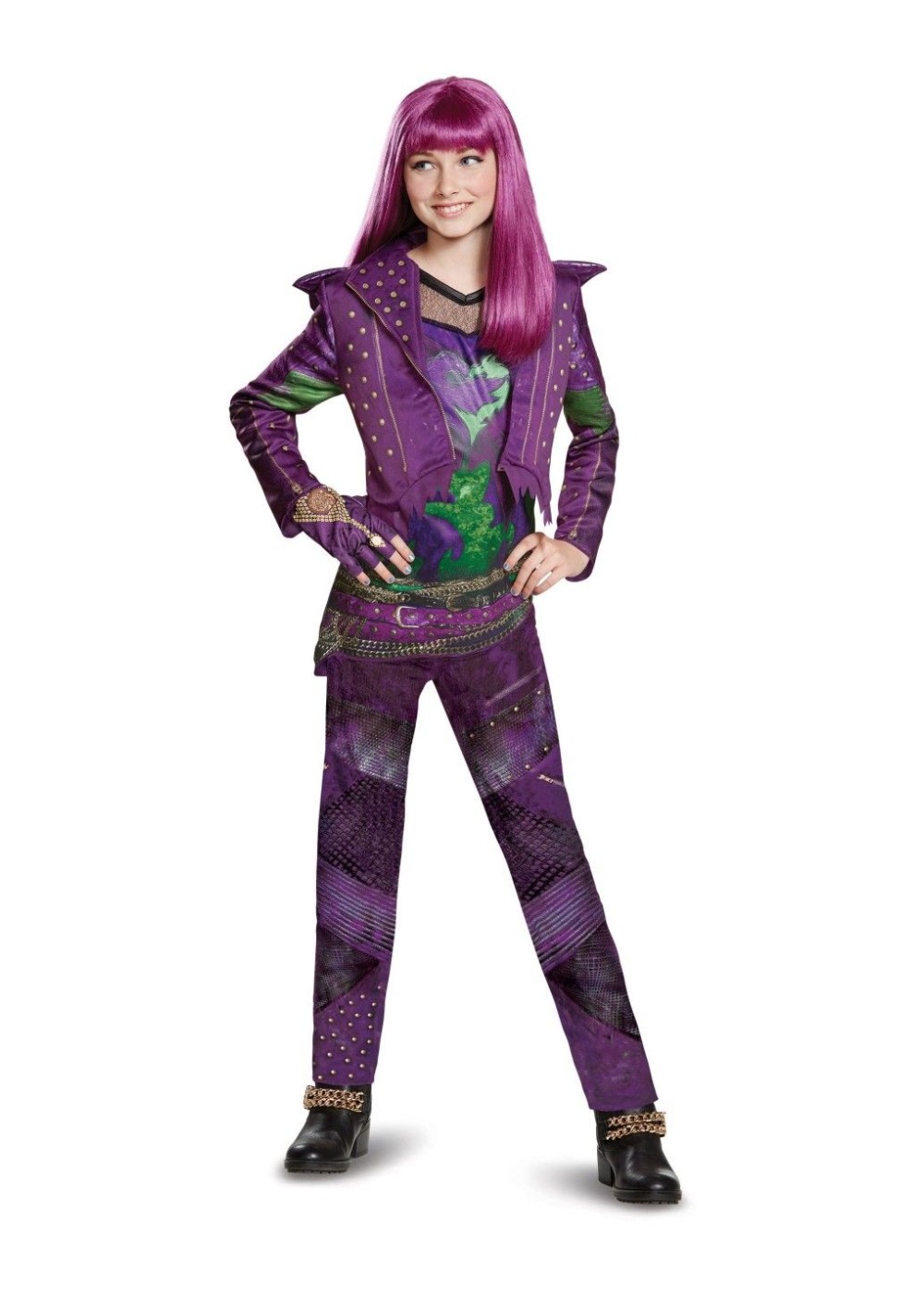 Girls Descendants 2 Mal Costume And Gloves