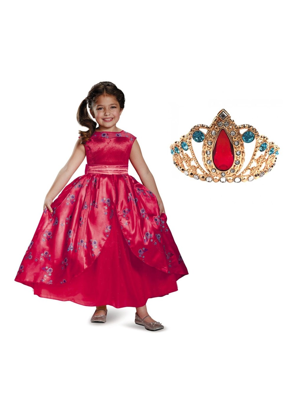 Disney Elena Of Avalor Girls Dress And Tiara Set