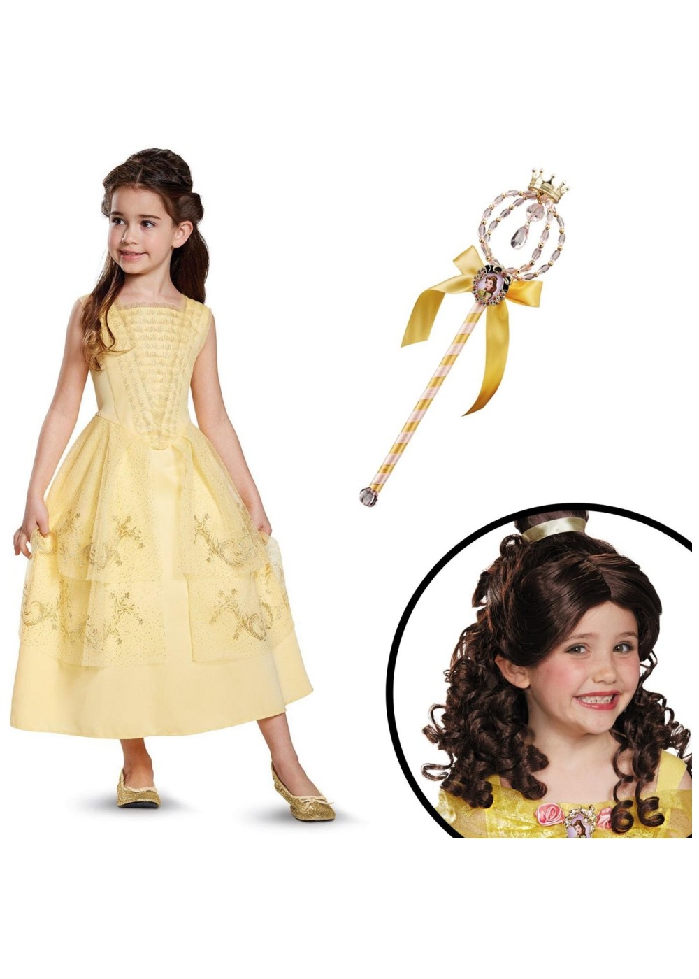 Disney Princess Belle Girls Costume Kit