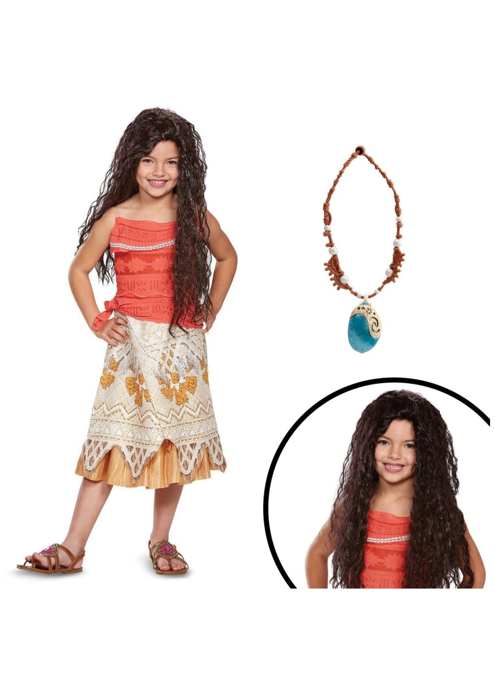 Disneys Moana Girls Costume Kit