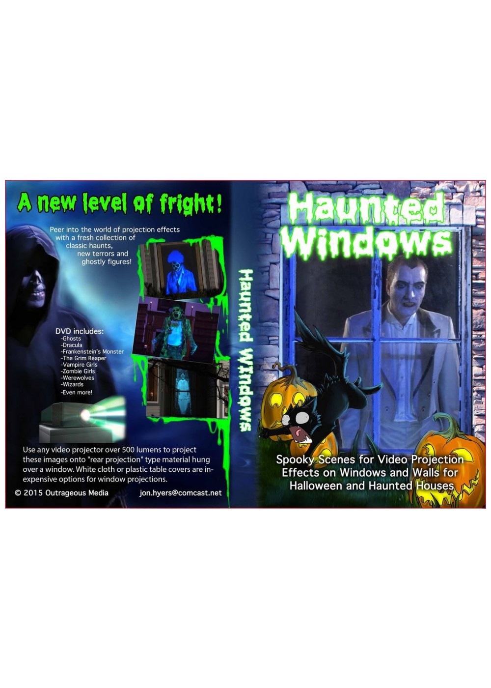 Halloween Haunted Decoration Video Projection Illusions Dvd Combo
