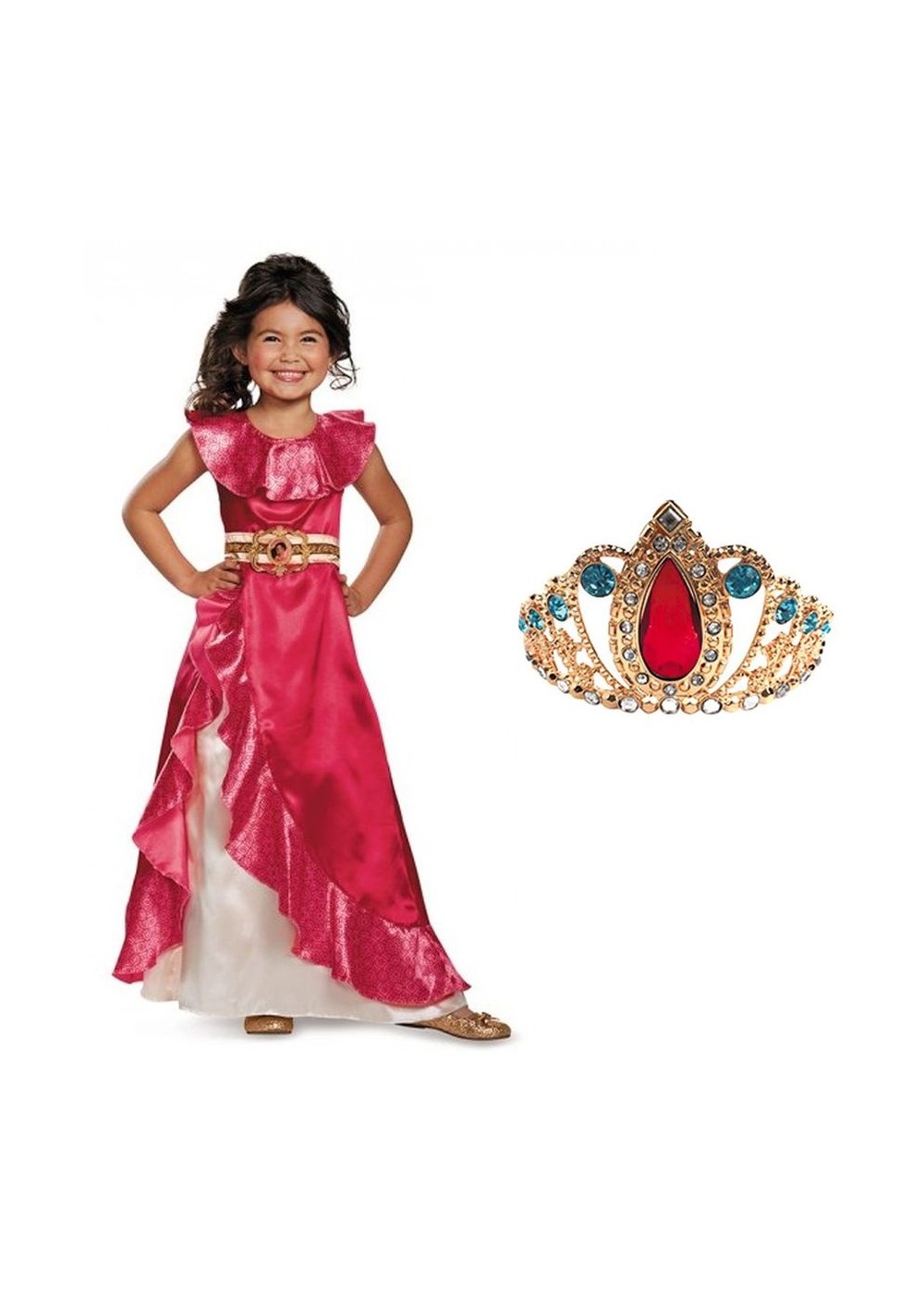 Disney Princess Elena Of Avalor Dress And Tiara Costume Set