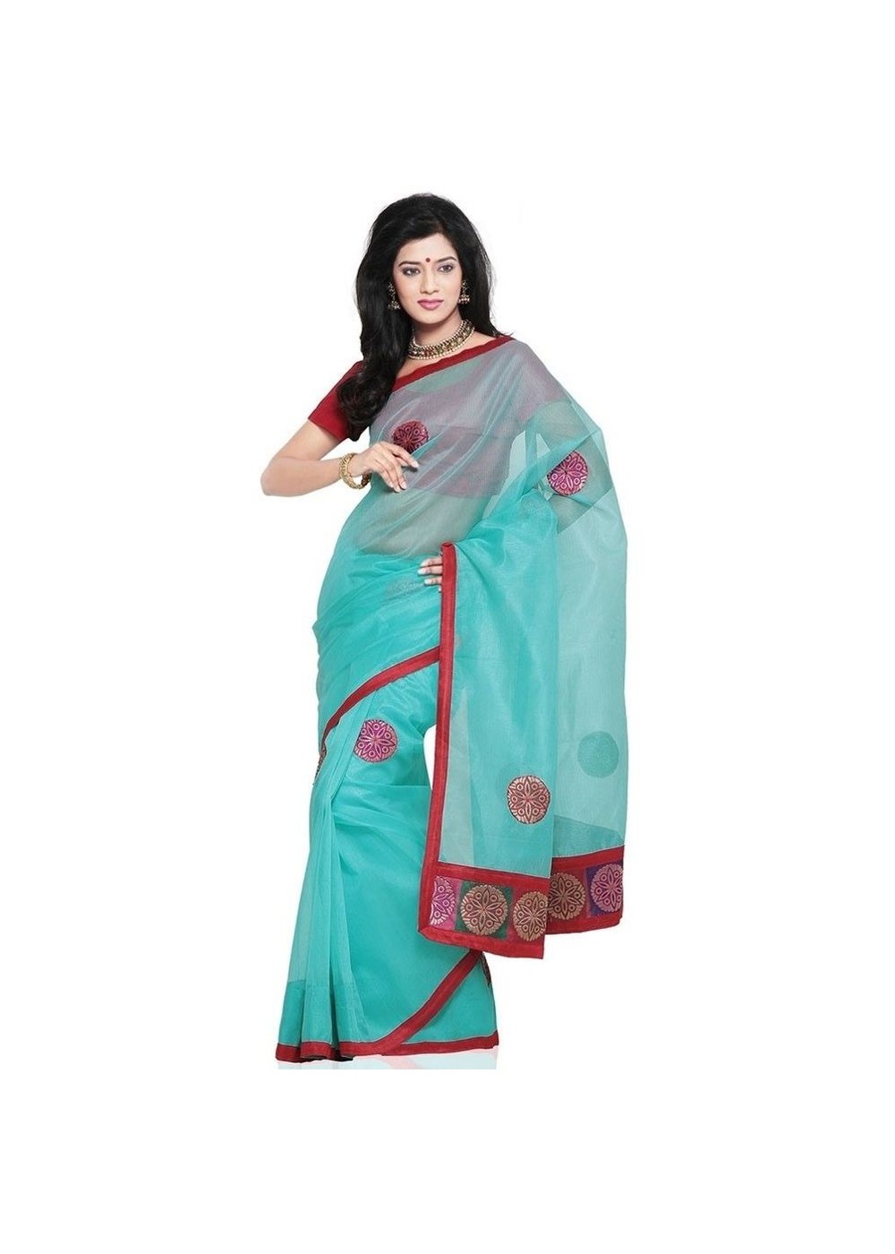 Ethnic Rajasthani Indian Saree With Resham Design