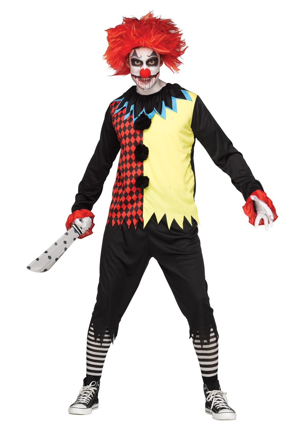 Scary Freak Show Clown Man Costume