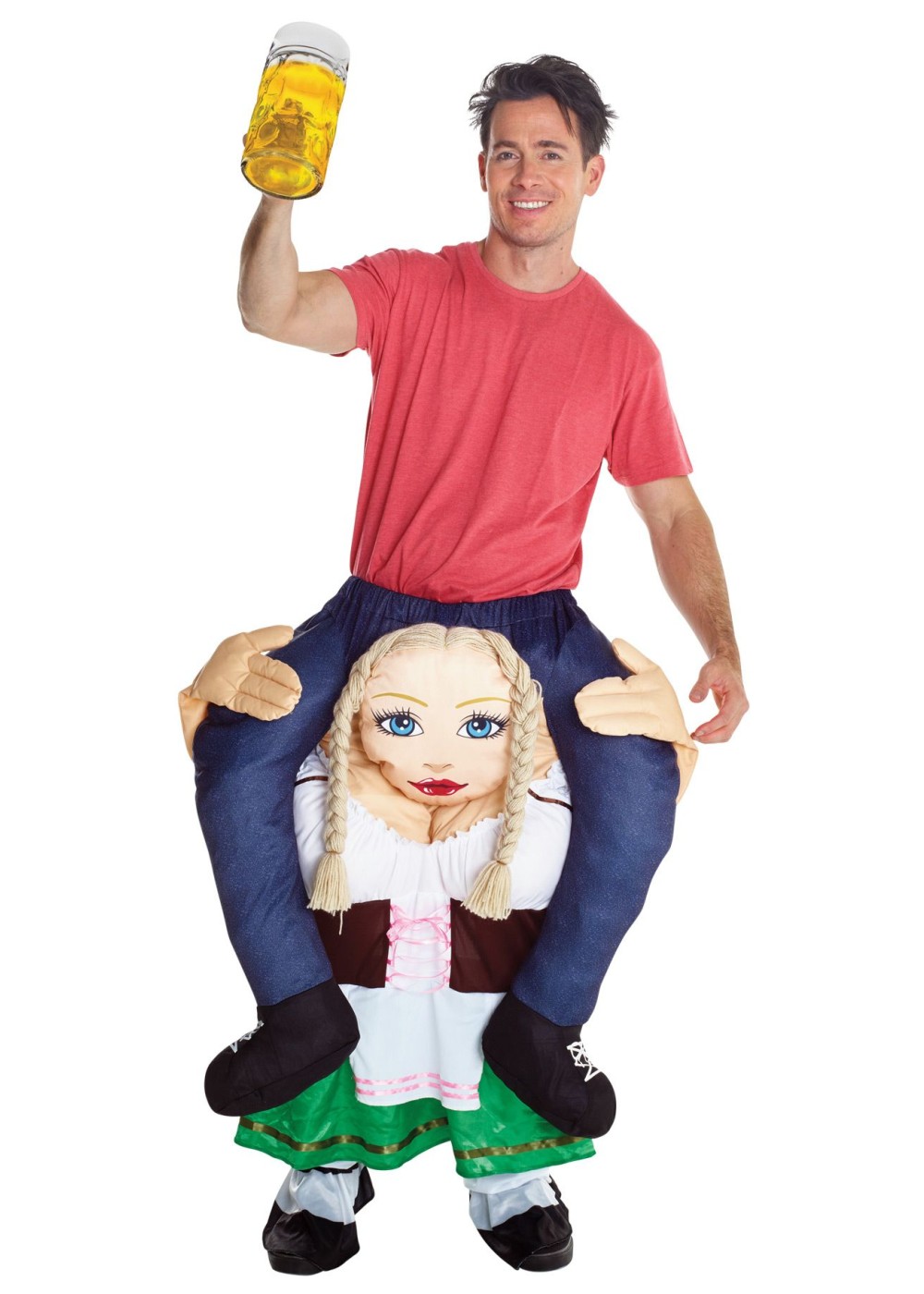 German Waitress Mens Piggyback Costume