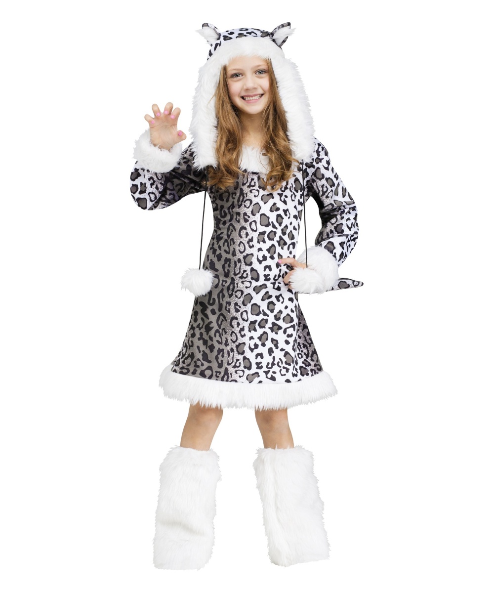 Girls Snow Leopard Halloween Costume