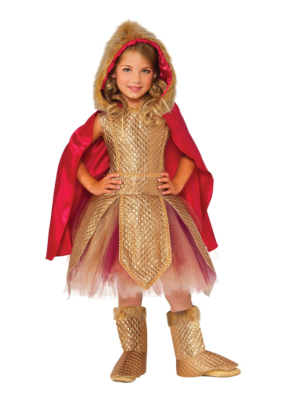 Princess Girls Golden Warrior Costume