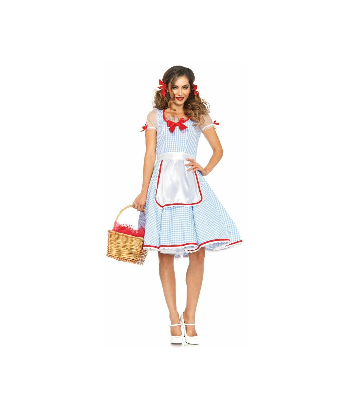 Wizard Of Oz Dorothy Womens Costume Halloween New Vintage Apron Dress