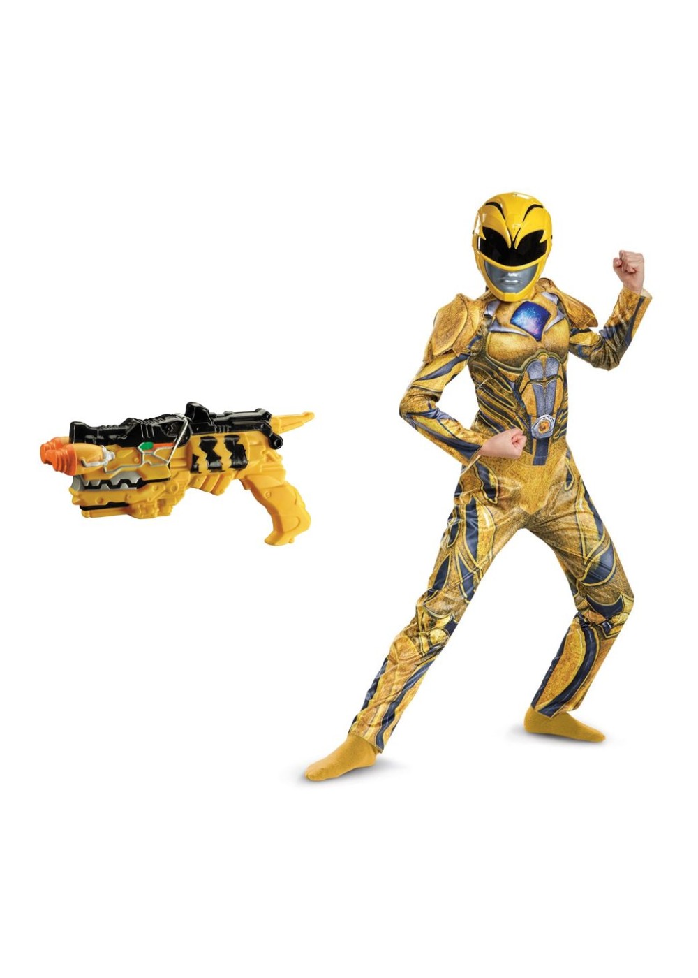 Yellow Power Ranger Movie Costume And Toy Kids Accessory
