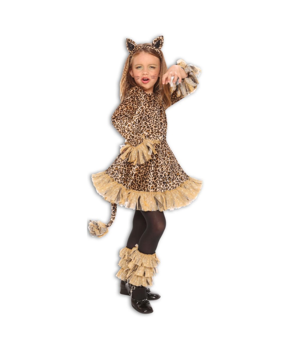 Lovely Leopard Jungle Cheetah Animal Girls Halloween Costume