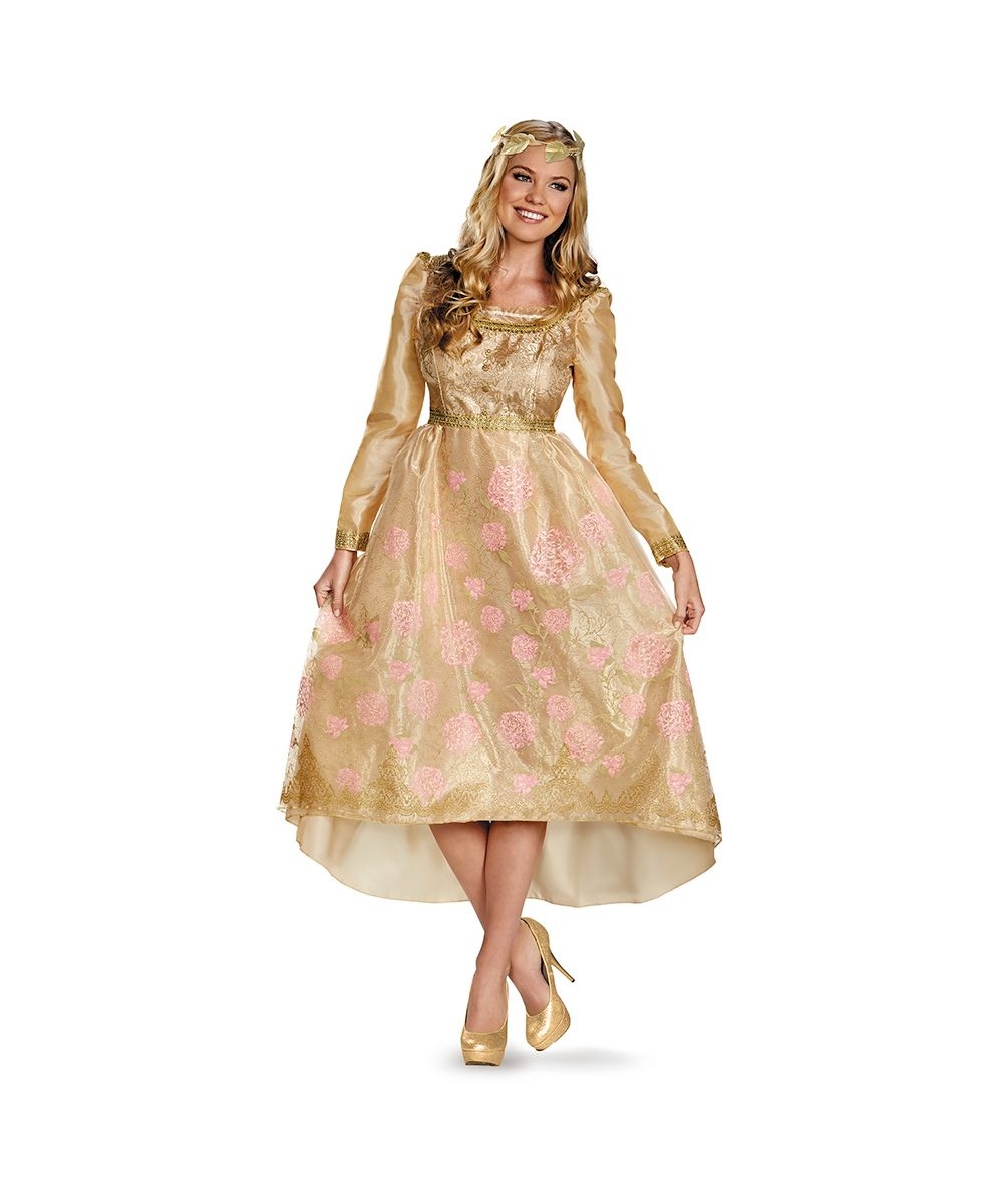 Disney Maleficient Aurora Coronation Gown Womens Costume