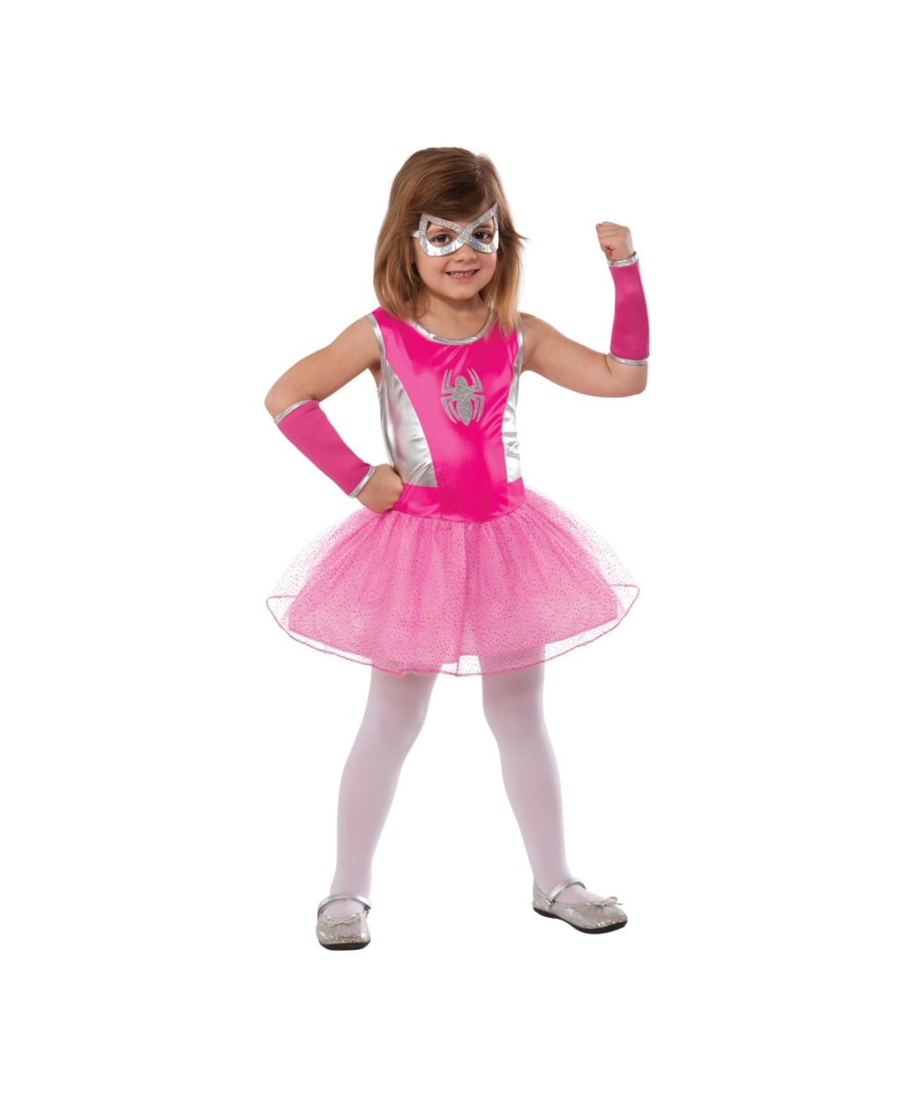 Marvel Pink Spidergirl Spider Girl Girls Tutu Dress Halloween Costume