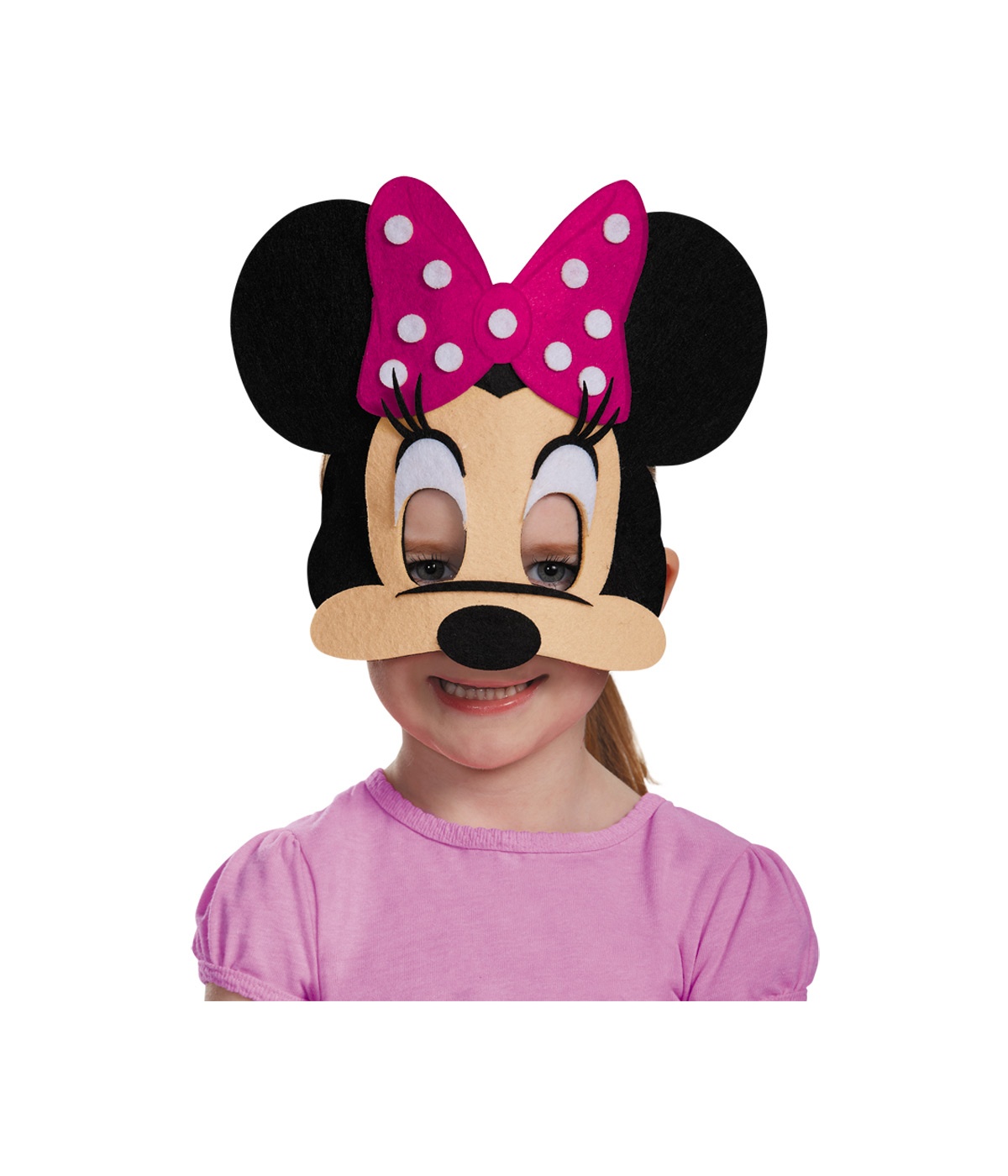 Disney Minnie Mouse Pink Felt Big Girls Mask