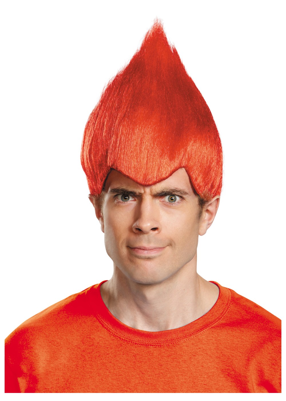 Red Wacky Troll Men Movie Wig