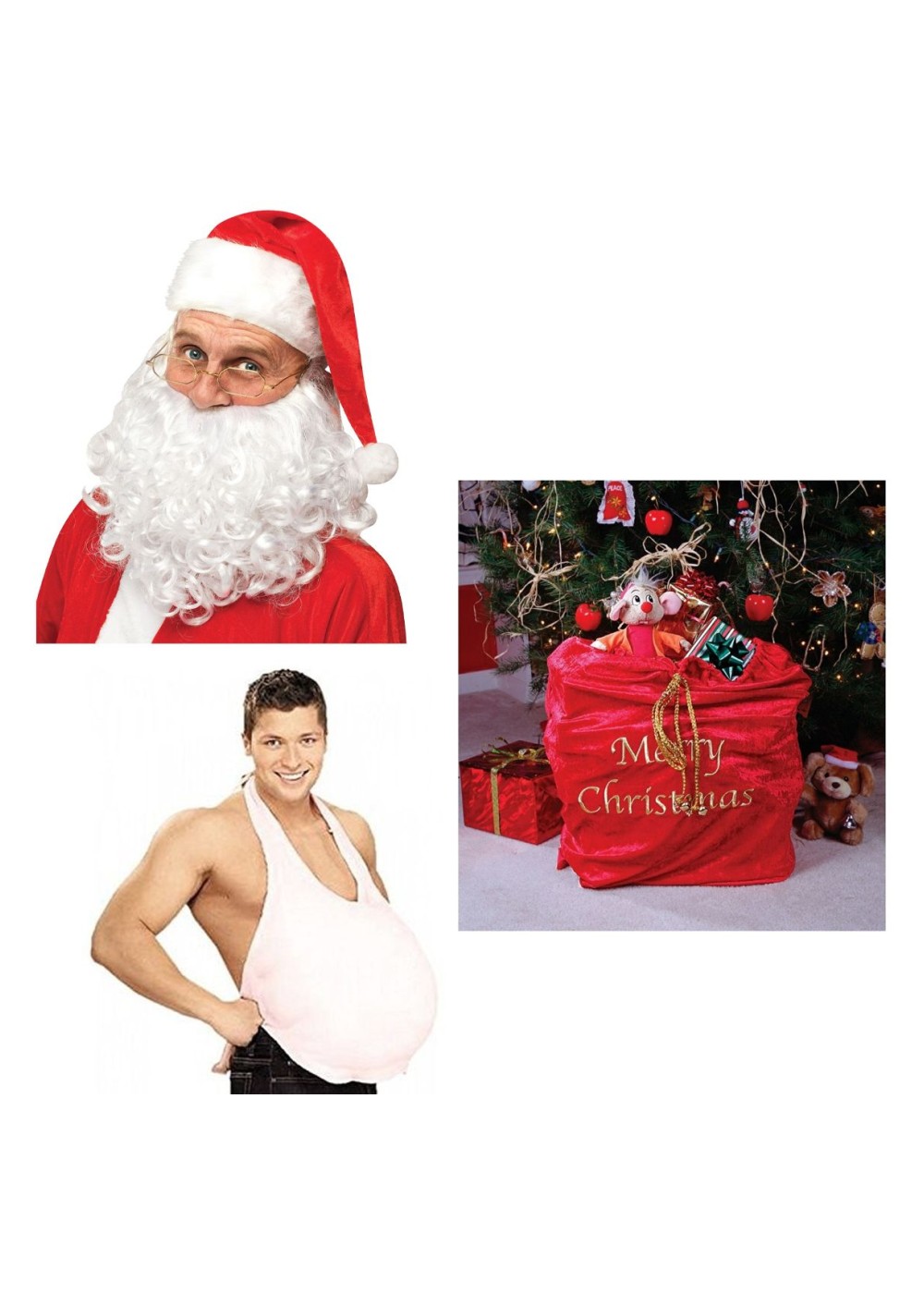 Christmas Santa Men Costume Accessory Kit