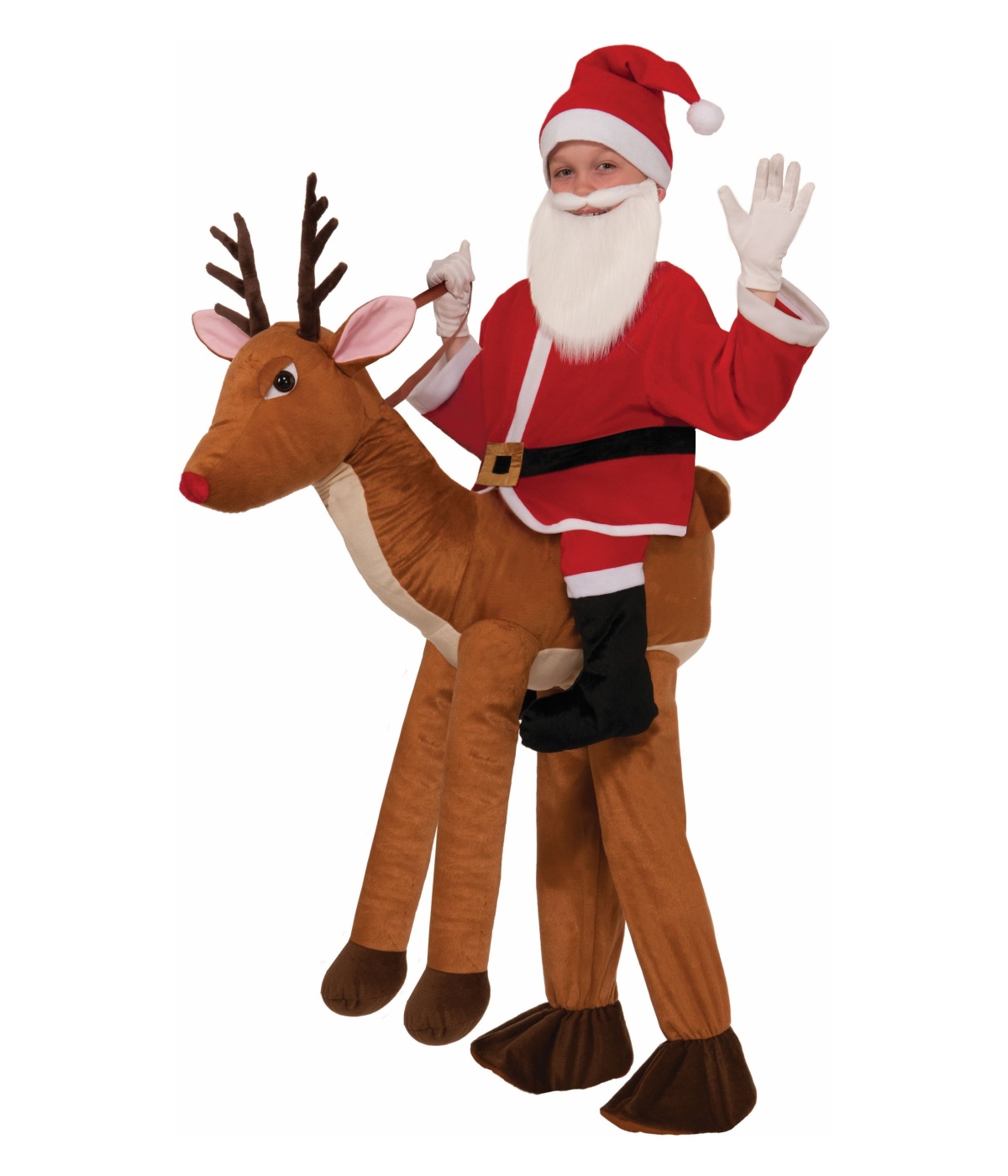 Santa Rides A Reindeer Big Boy Christmas Costume