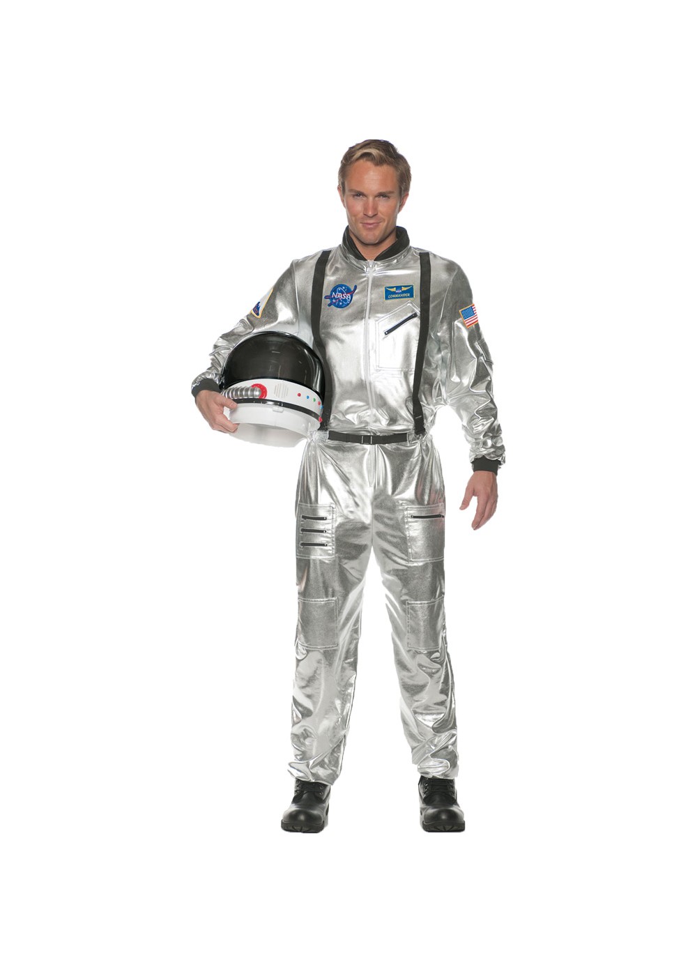 Silver Astronaut Men Costume