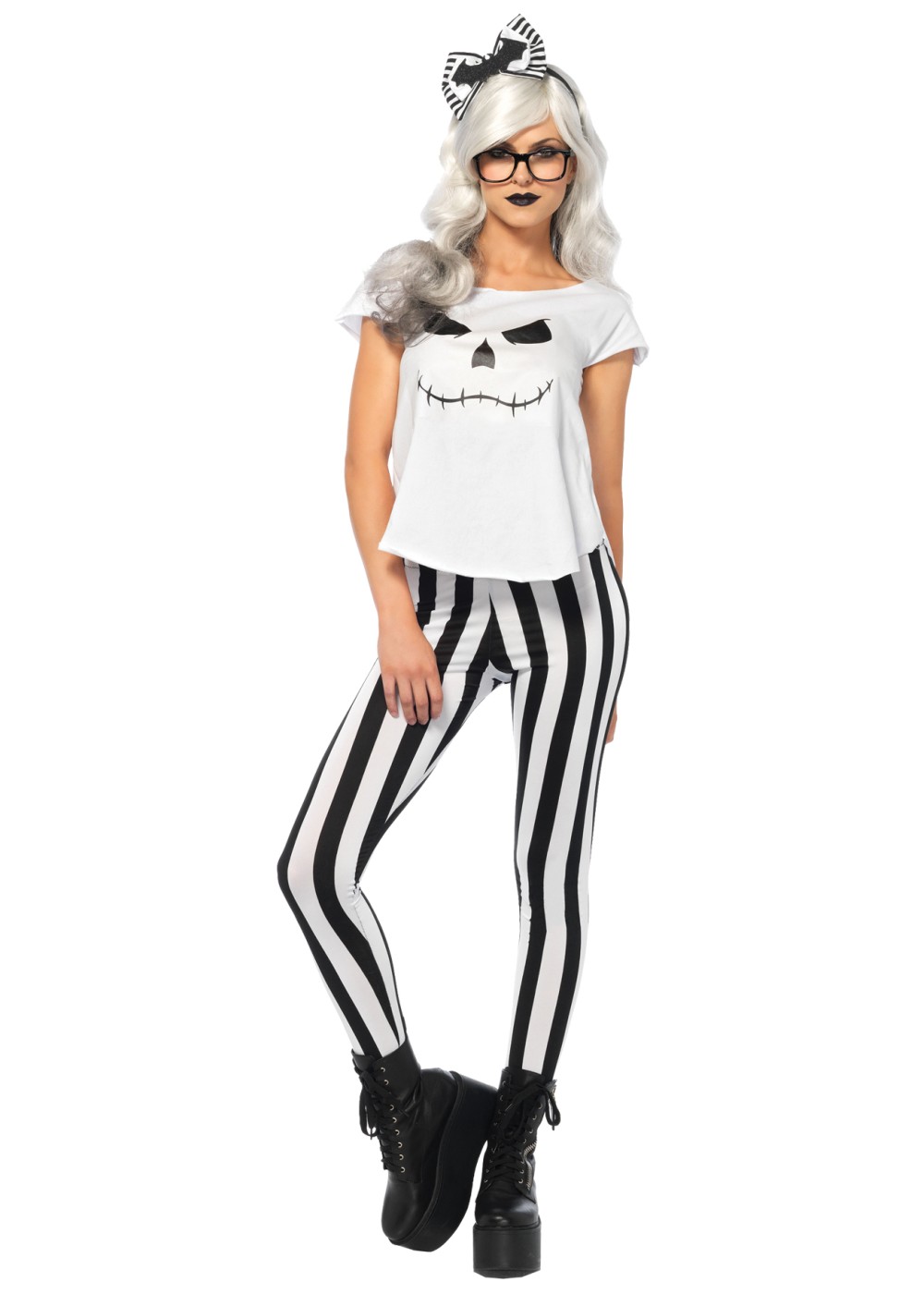 Hipster Skeleton Woman Costume