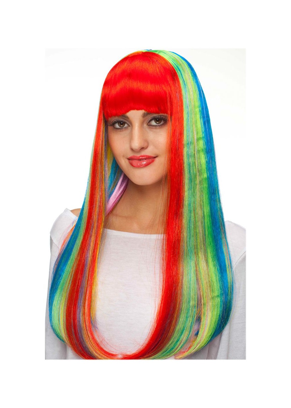 Neon Rainbow Spectra Woman Wig