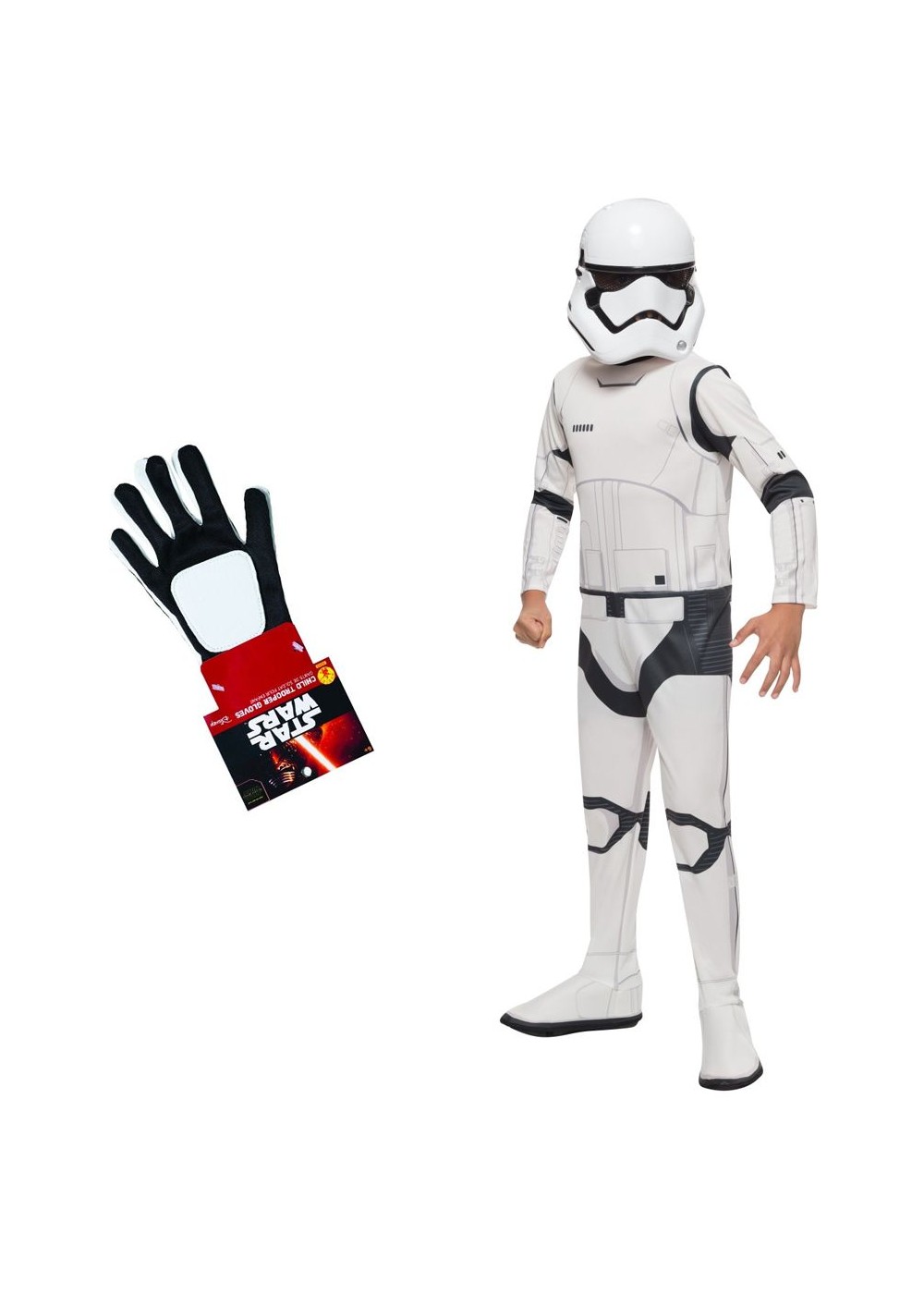 Star Wars The Force Awakens Stormtrooper Boys Costume And Gloves Set