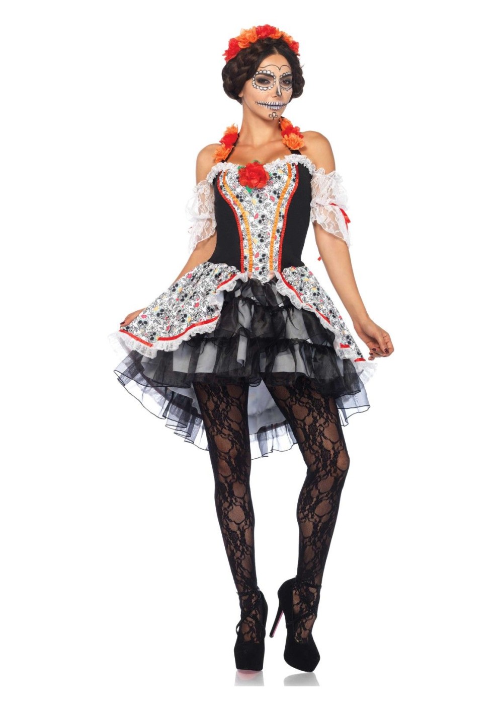 Day Of The Dead Sugar Skull Senorita Woman Costume