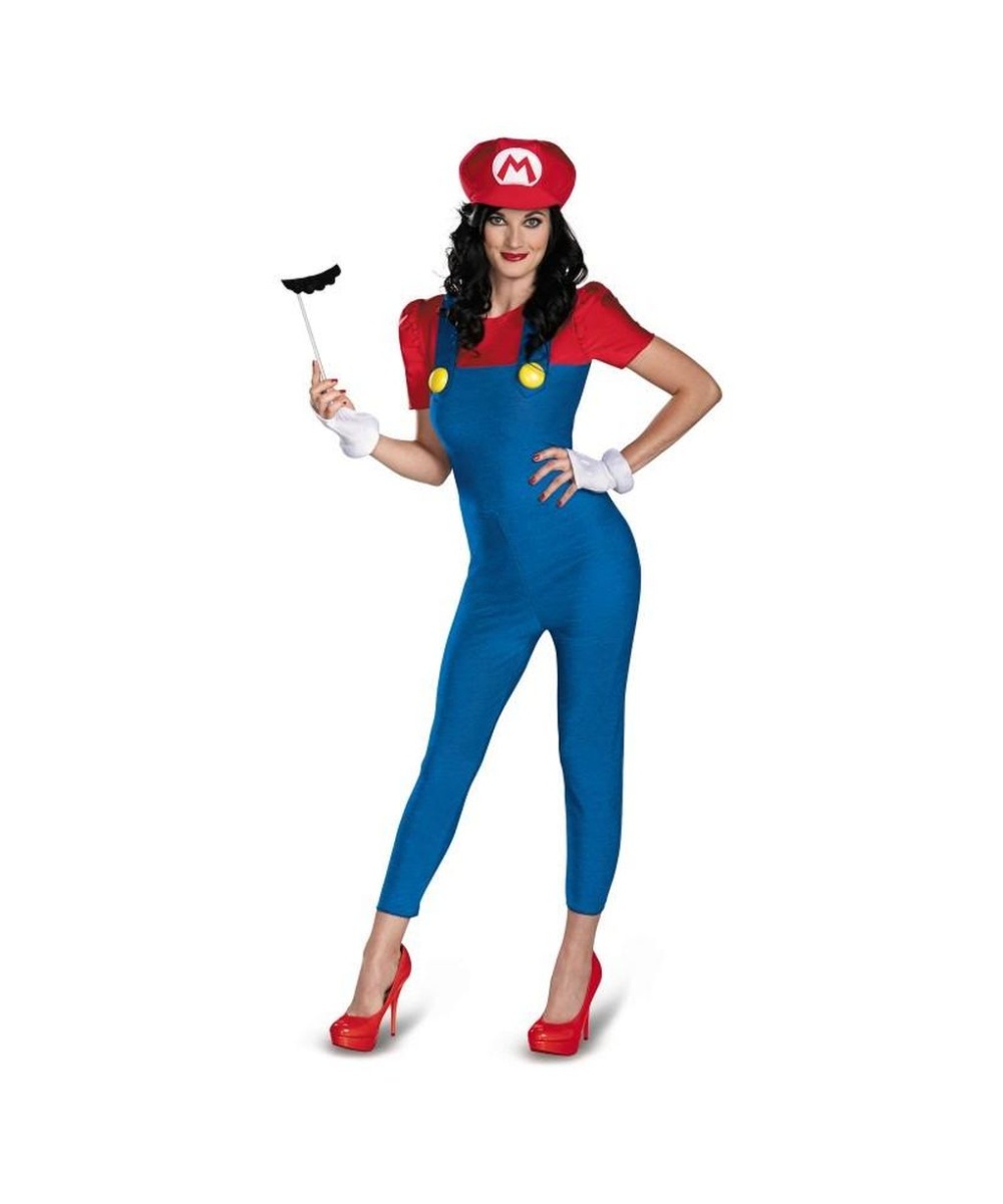 Super Mario Bros Mario Girl Womens Costume Plus Size