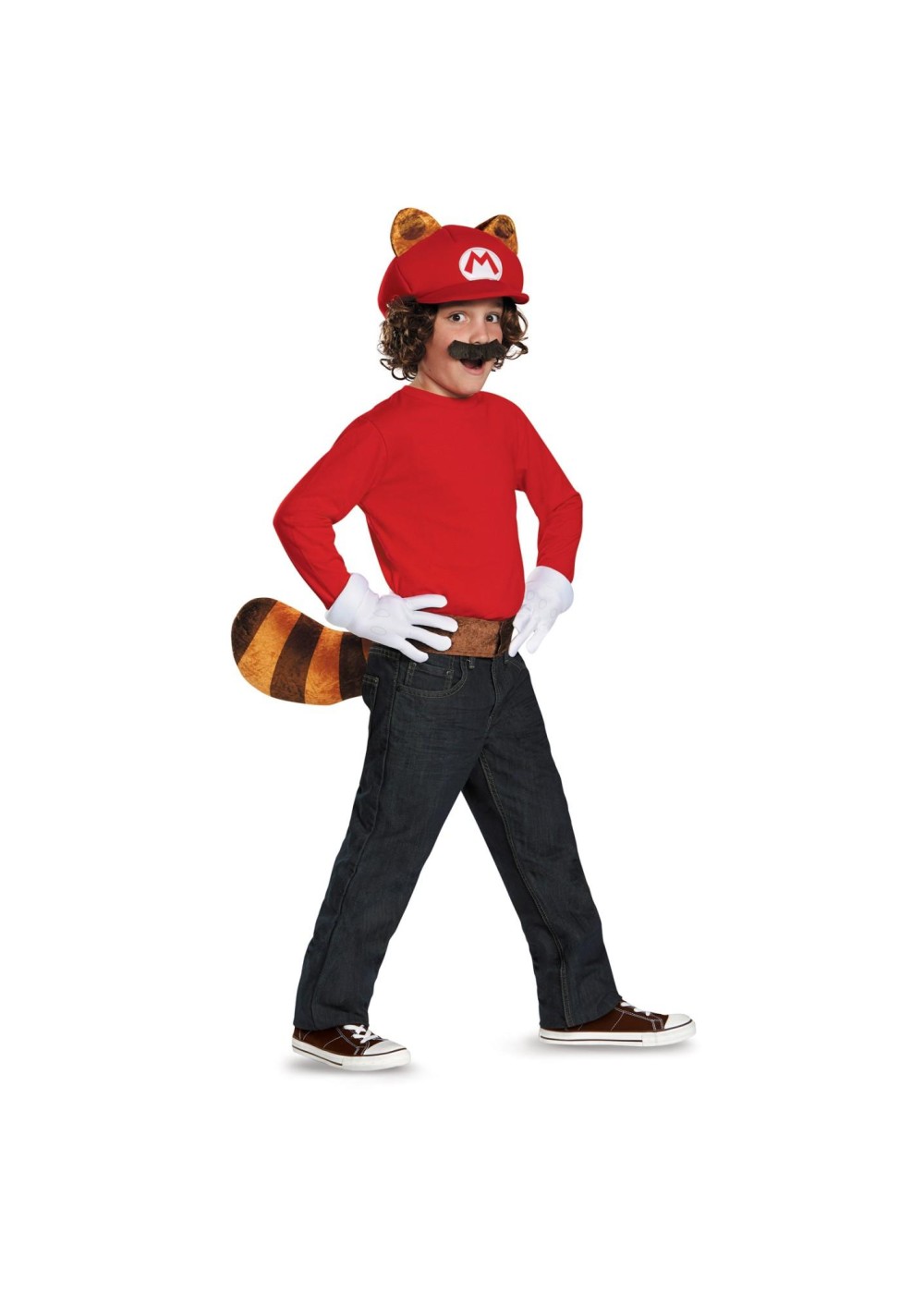 Super Mario Raccoon Boys Costume Kit