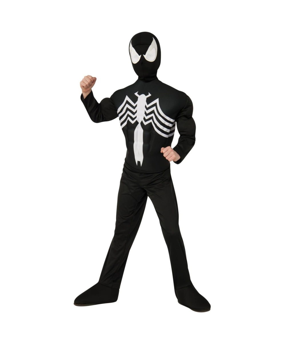 Ultimate Black Spiderman Movie Eva Muscle Chest Boys Halloween Costume