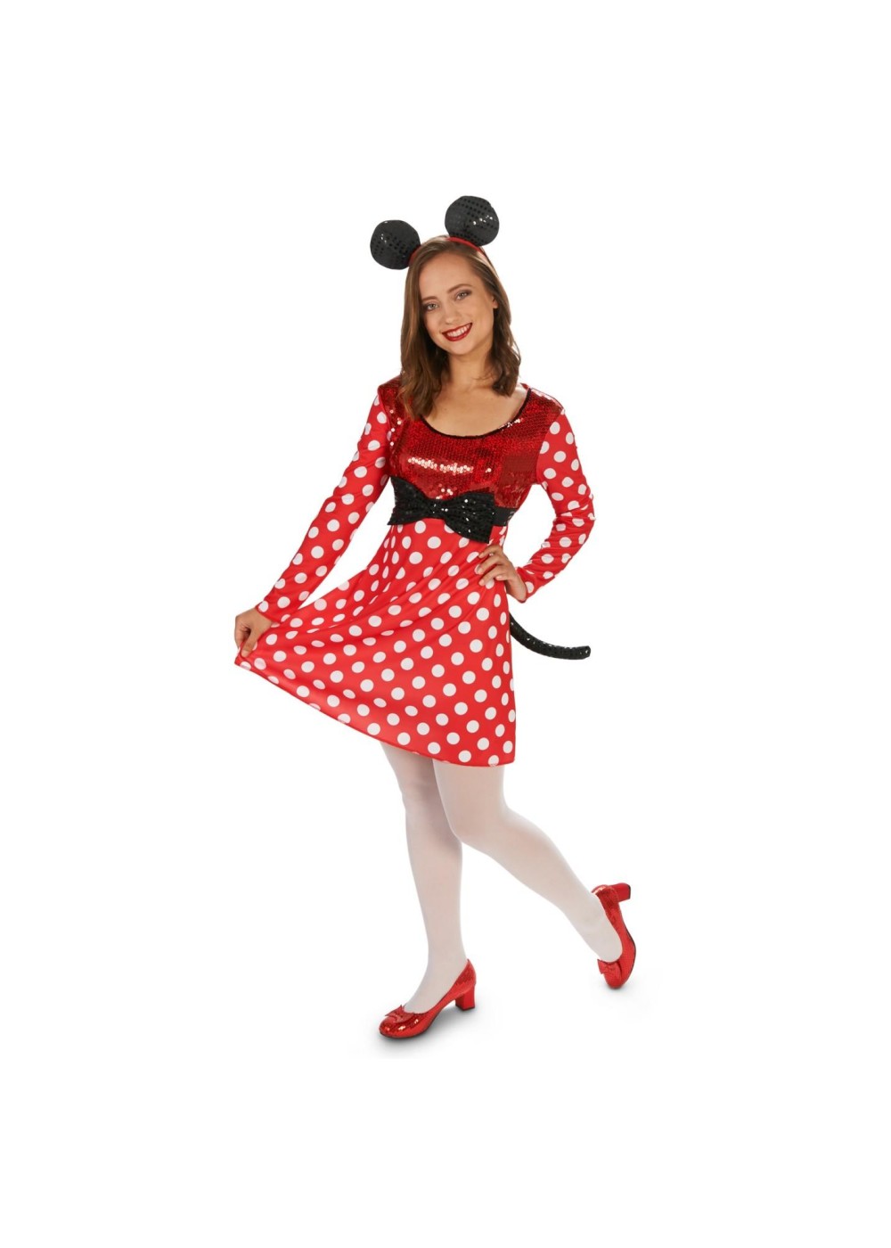 Womens Polka Dotted Minnie Mouse Costume