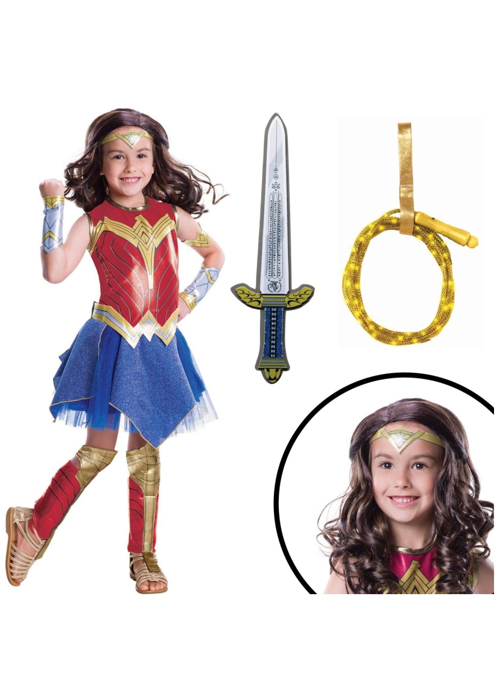 Wonder Woman Movie Girls Costume Kit