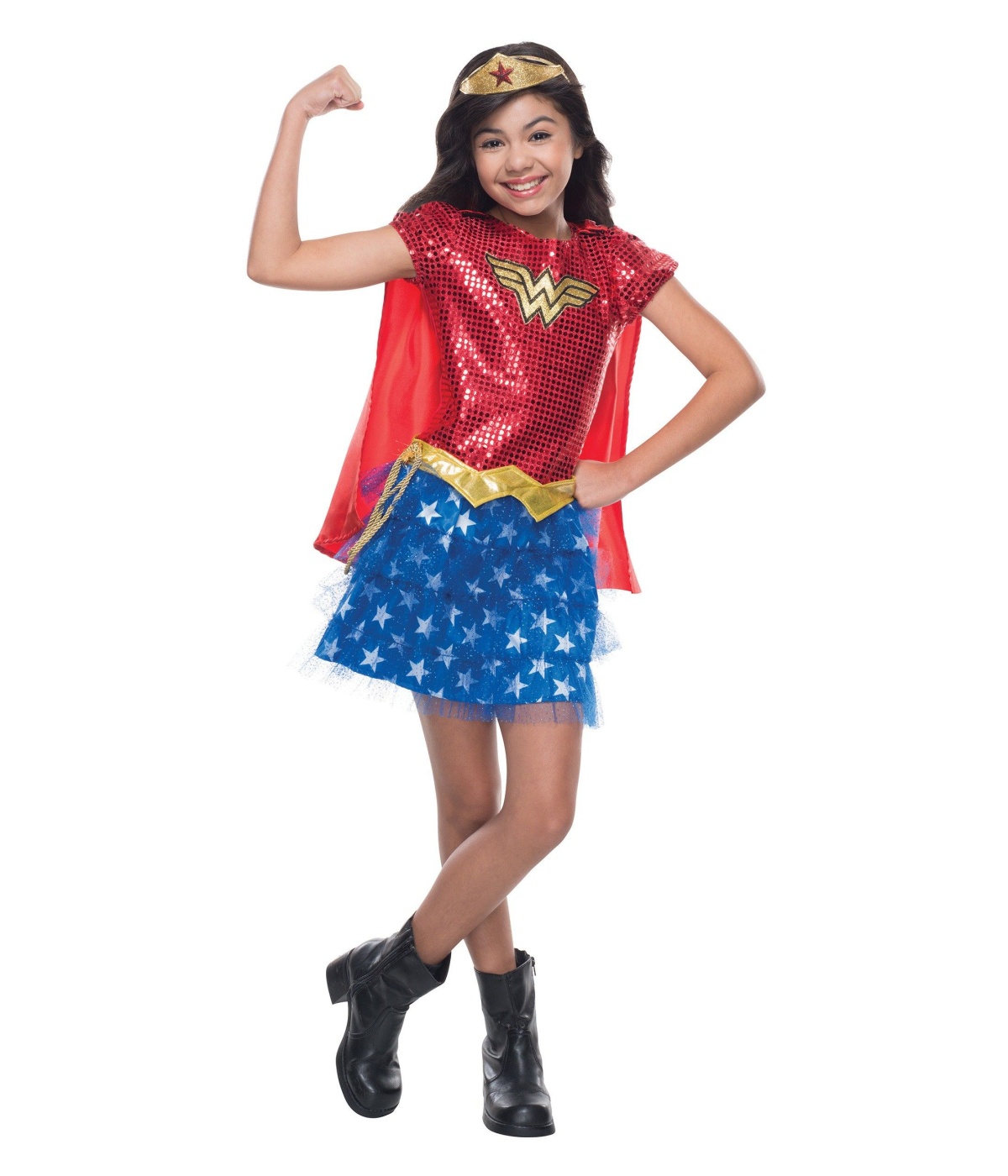Wonder Woman Girls Marvel Sequin Superhero Halloween Costume