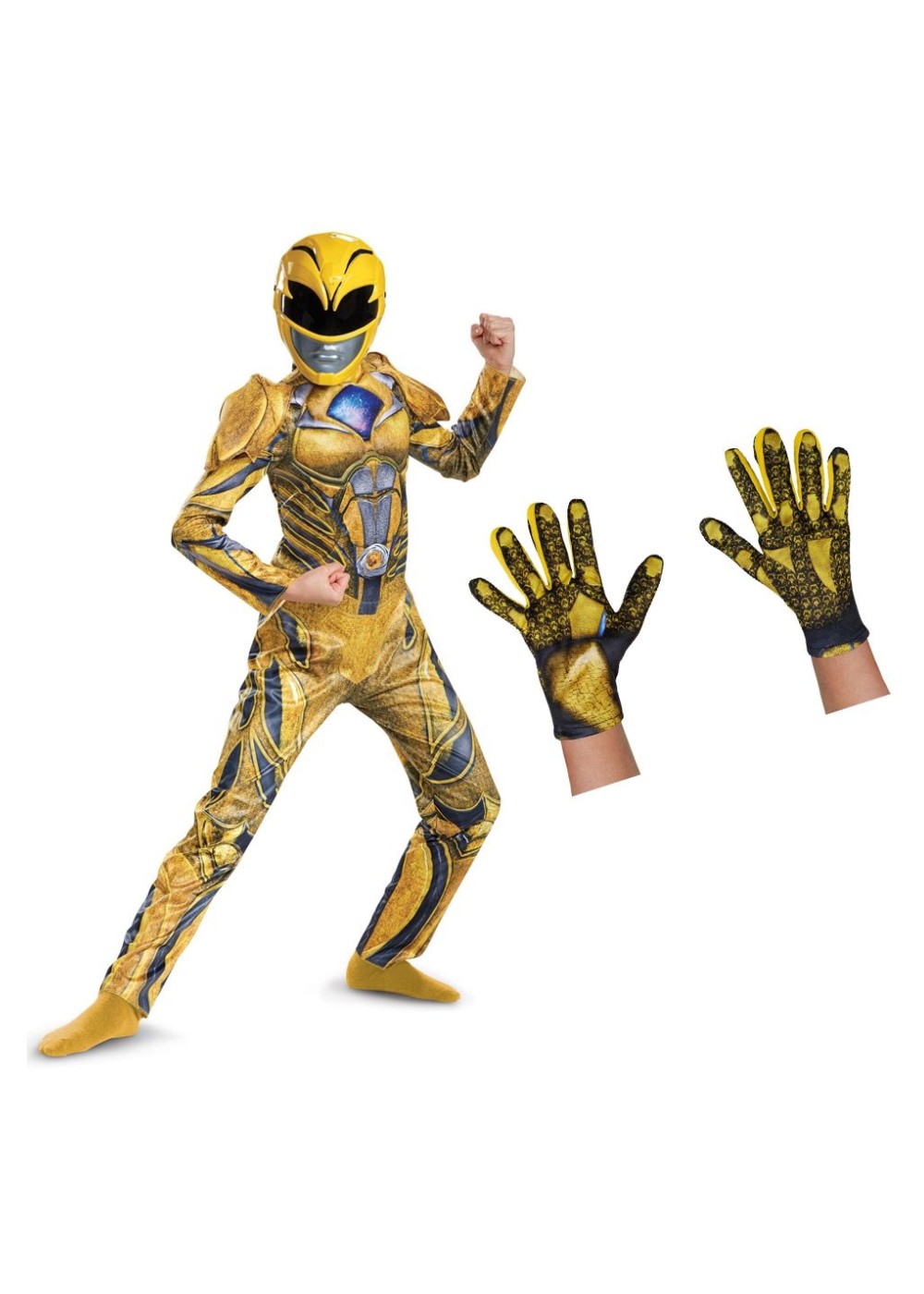 Yellow Power Ranger Kids Costume Set