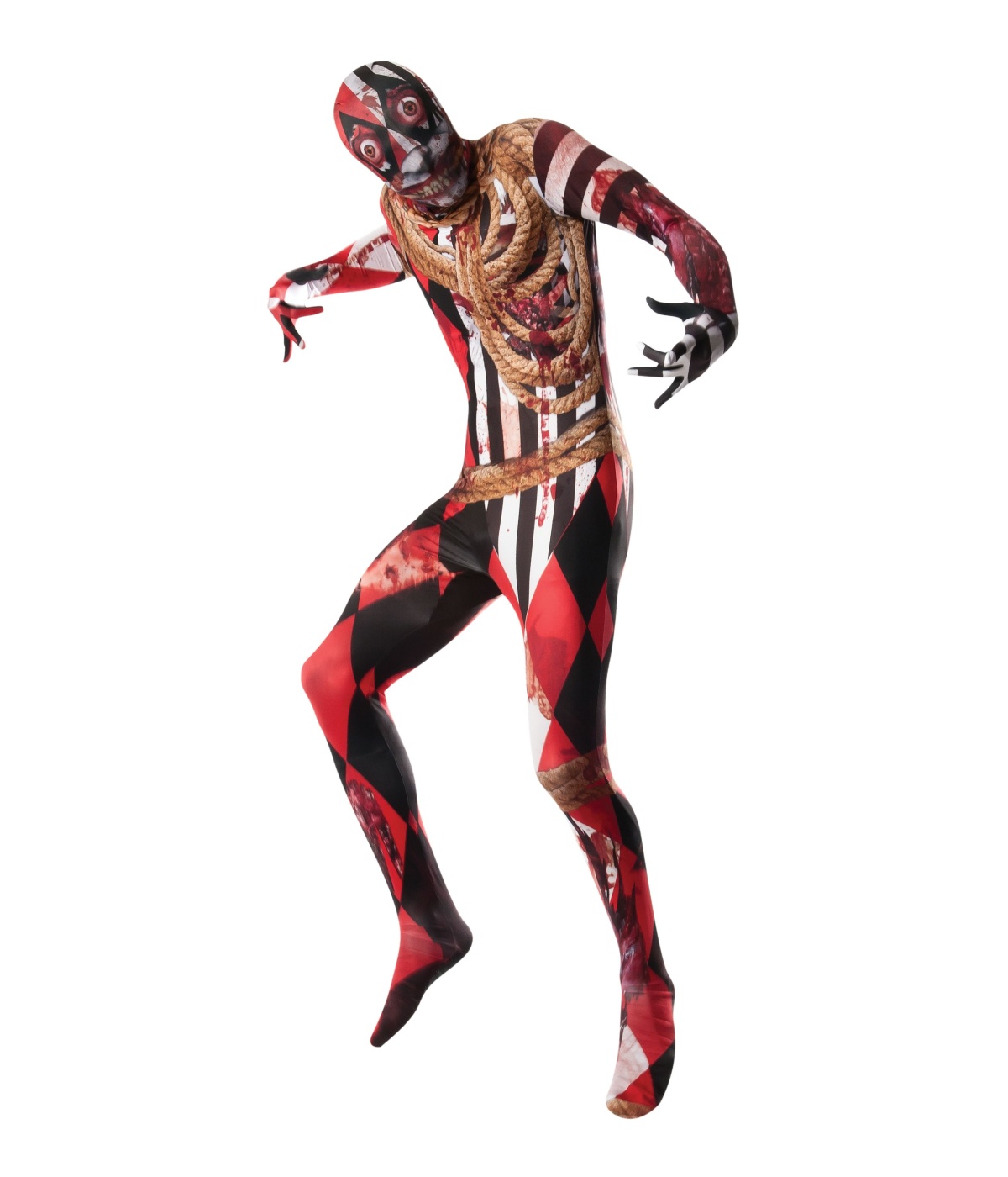 Circus Freak Acrosplat Skin Men Suit Costume
