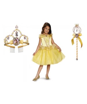 Disney Princess Belle Costume Tiara And Wand Kit